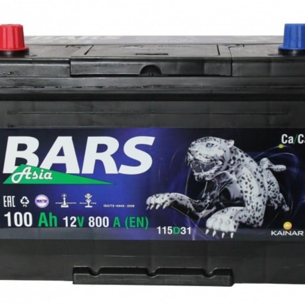 Автомобильный аккумулятор BARS (Барс) ASIA 6СТ-100 АПЗ 100Ah с доставкой