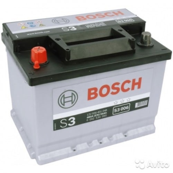 Автомобильный аккумулятор BOSCH (Бош) S3 006 56Ah 556401 с доставкой
