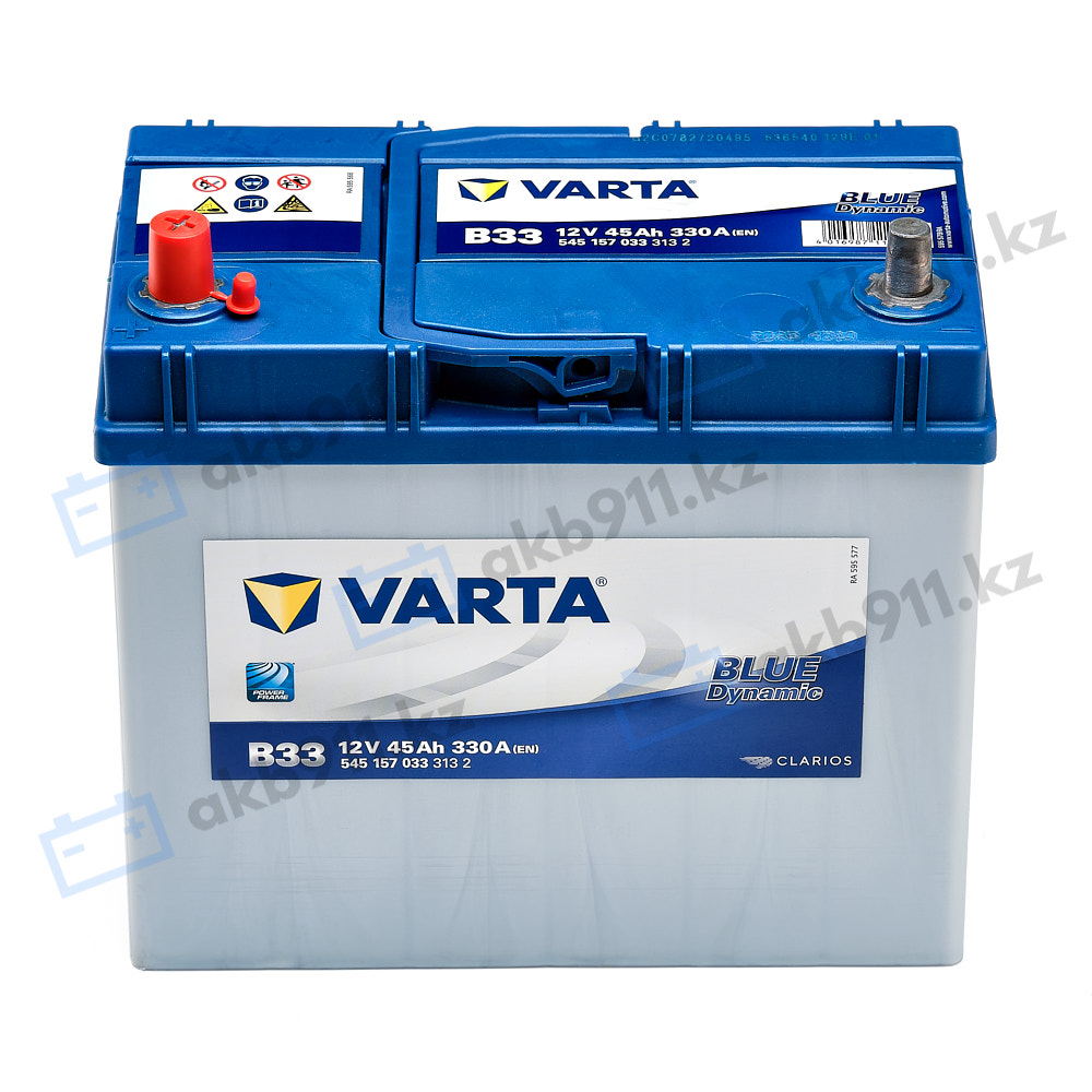 Автомобильный аккумулятор VARTA (Варта) B33 BLUE DYNAMIC 45 Ah BD 545 157 033 в Алматы