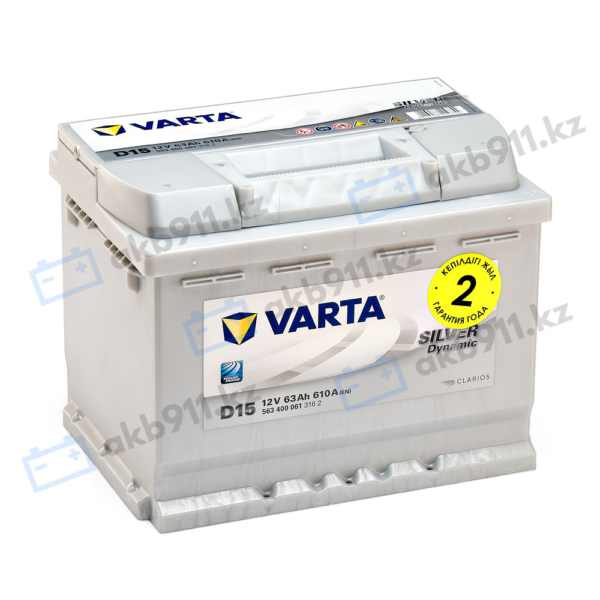 Автомобильный аккумулятор VARTA (Варта) D15 SILVER DYNAMIC 63 Ah 563 400 061 с доставкой