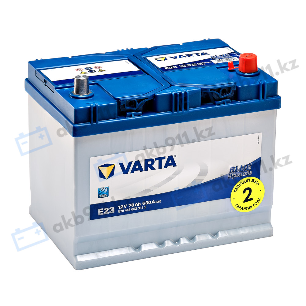 Автомобильный аккумулятор VARTA (Варта) Е23 BLUE DYNAMIC 70Ah 57012-07 с доставкой