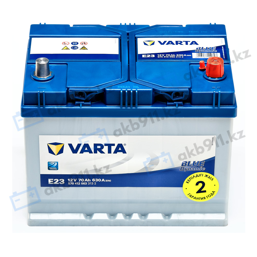 Автомобильный аккумулятор VARTA (Варта) Е23 BLUE DYNAMIC 70Ah 57012-07 в Алматы