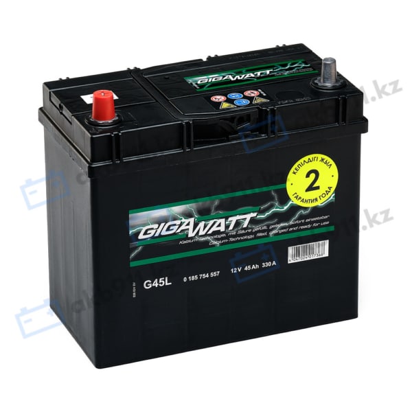 Автомобильный аккумулятор GIGAWATT (Гигаватт) 45 Ah 545157 G45L с доставкой