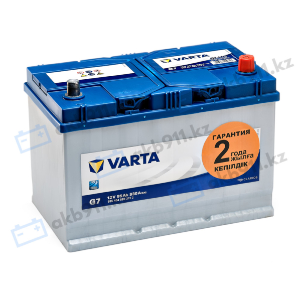 Автомобильный аккумулятор VARTA (Варта) G7 BLUE DYNAMIC 95 Ah 59504-07 с доставкой