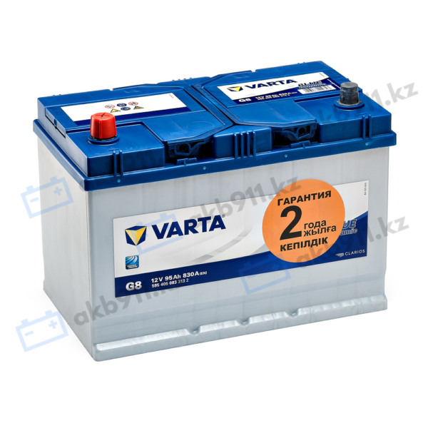 Автомобильный аккумулятор VARTA (Варта) G8 BlUE DYNAMIC 95 Ah 595 405 083 с доставкой