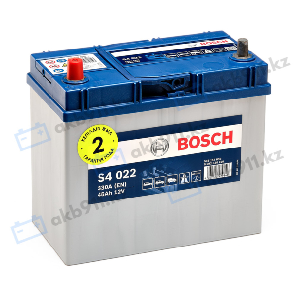Автомобильный аккумулятор BOSCH (Бош) S4 022 45Ah 545157 с доставкой