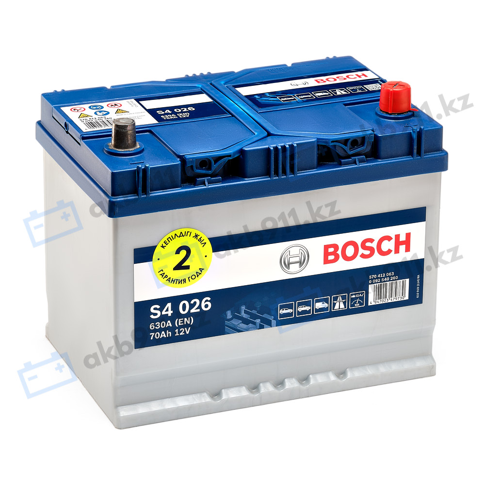 Автомобильный аккумулятор BOSCH (Бош) S4 026 70Ah 570412