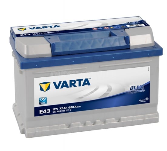 Автомобильный аккумулятор VARTA (Варта) Е43 BLUE DYNAMIC 72 Ah 572 409 068
