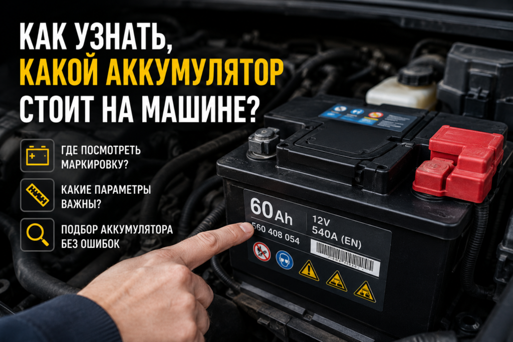 Как узнать, какой аккумулятор стоит на машине?