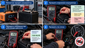 Как проверить аккумулятор, если он разряжается за ночь